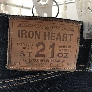 Iron Heart Denim 555-SST. Some wear (in pics).